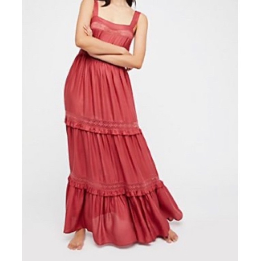 FREE PEOPLE Dress Size XS Color Cranberry